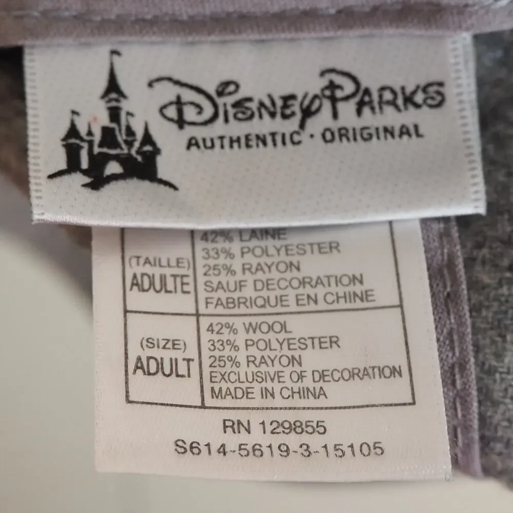 Disney Parks Wool Blend Mickey Mouse Outline Adult Adjustable Baseball Hat